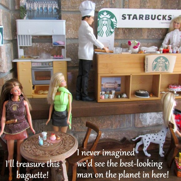 BARBIE & TERESA DOLLS, SWIMSUITS + OUTFITS in FRENCH STARBUCKS STORY - LOVELY! - Picture 10 of 10